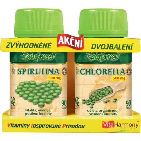 VITAHARMONY Chlorella 500 mg 90 tablet + Spirulina 500 mg 90 tablet